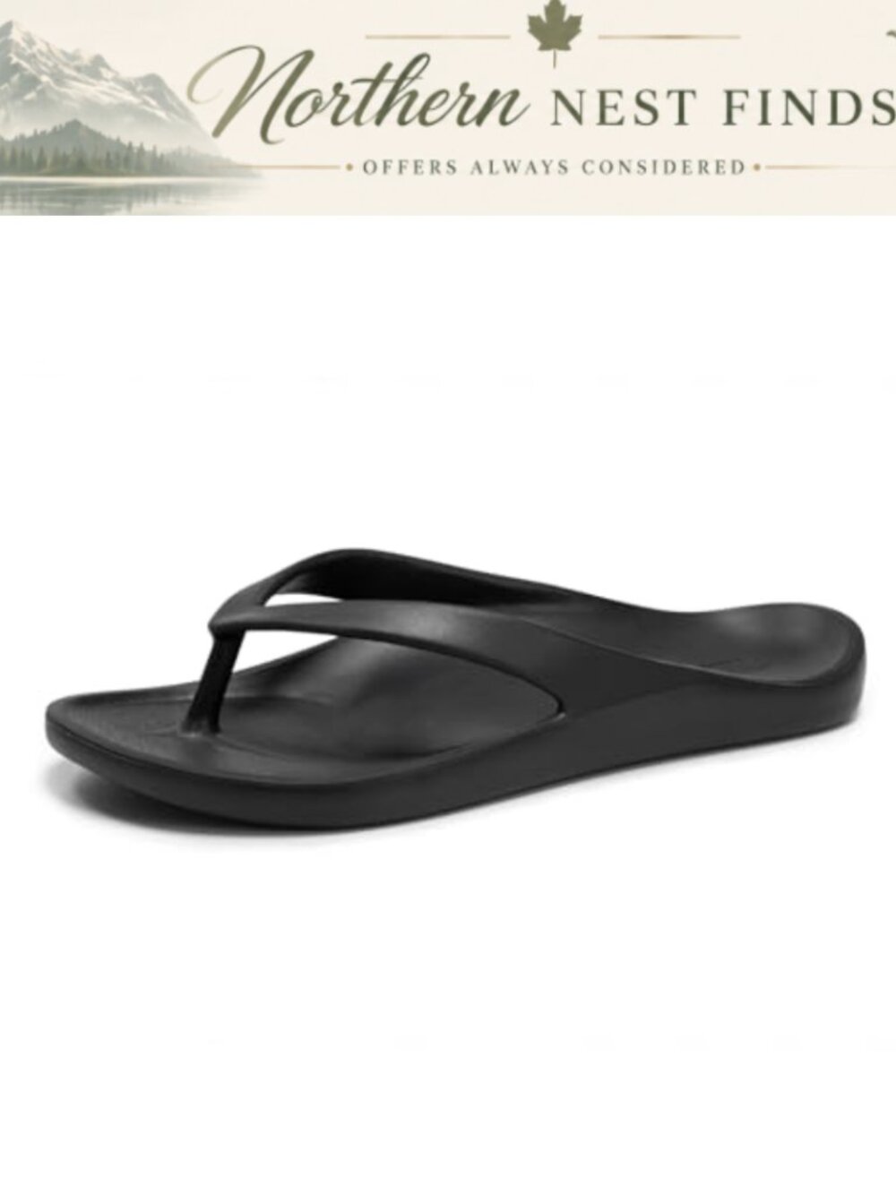 EVA Arch Support Flip Flops Waterproof Slip On Orthopedic Sandals